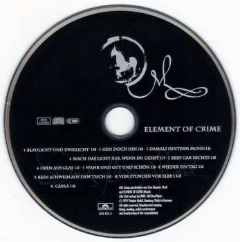 CD Element Of Crime: Damals Hinterm Mond