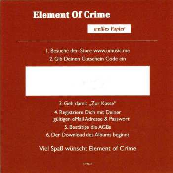 LP Element Of Crime: Weißes Papier