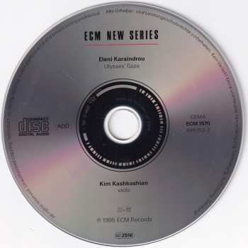CD Kim Kashkashian: Ulysses' Gaze