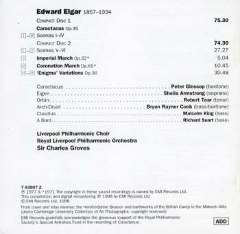 2CD Sir Edward Elgar: Caractacus, Enigma Variations, Imperial March, Coronation March