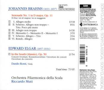 CD Johannes Brahms: Serenade 1 / In The South