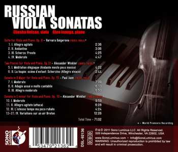CD Glen Inanga: Russian Viola Sonatas 