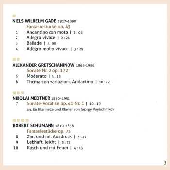 CD Elizaveta Shklyaver: …Nicht Nur Fantasiestücke – Kammermusik Für Klarinette Und Klavier