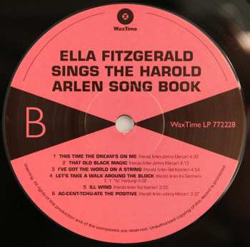 2LP Ella Fitzgerald: Ella Fitzgerald Sings The Harold Arlen Song Book LTD