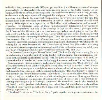 CD Elliott Carter: The Vocal Works (1975-1981)