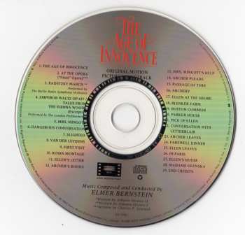 CD Elmer Bernstein: The Age Of Innocence (Original Motion Picture Soundtrack)