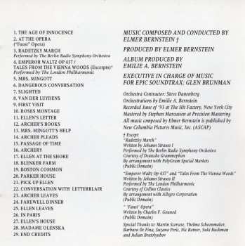 CD Elmer Bernstein: The Age Of Innocence (Original Motion Picture Soundtrack)