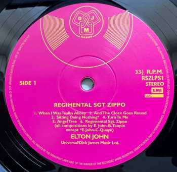 LP Elton John: Regimental Sgt. Zippo
