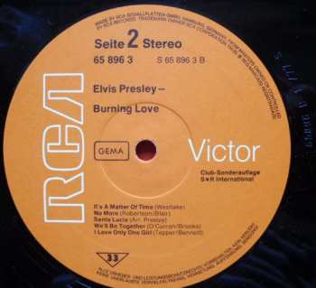 LP Elvis Presley: Burning Love