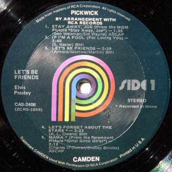 LP Elvis Presley: Let's Be Friends