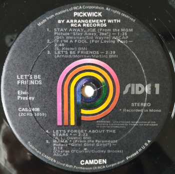 LP Elvis Presley: Let's Be Friends