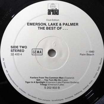 LP Emerson, Lake & Palmer: The Best Of Emerson Lake & Palmer