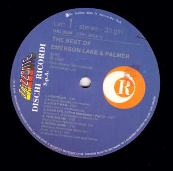 LP Emerson, Lake & Palmer: The Best Of Emerson Lake & Palmer