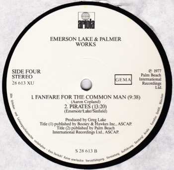 2LP Emerson, Lake & Palmer: Works (Volume 1)