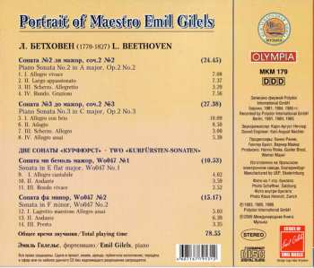 CD Emil Gilels: Эмиль Гилельс - Бетховен: Сонаты № 2,3; Сонаты № 1,2 "Курфюрст". Альбом 1 / Emil Gilels - Beethoven: Sonatas No. 2,3; Kurfürsten-Sonaten No. 1,2. Vol. 1