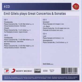 4CD/Caja Emil Gilels: Emil Gilels Plays Great Concertos & Sonatas