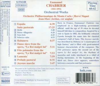 CD Emmanuel Chabrier: España • Fête Polonaise • Joyeuse Marche