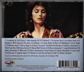 CD Emmylou Harris: The Cincinnati Kid (Ohio Broadcast 1985)