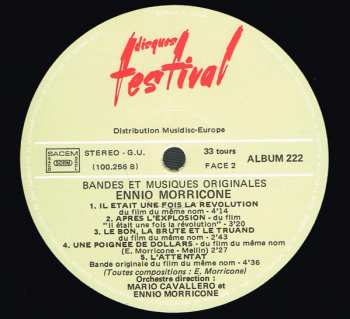 2LP Ennio Morricone: Bandes Et Musiques Originales