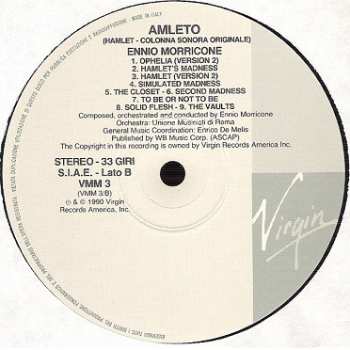 LP Ennio Morricone: Amleto (Hamlet - Colonna Sonora Originale)