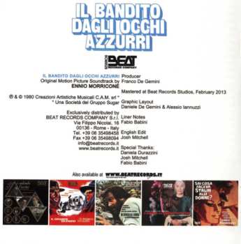 CD Ennio Morricone: Il Bandito Dagli Occhi Azzurri (Original Motion Picture Soundtrack) LTD