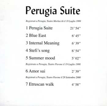 CD Enrico Pieranunzi: Perugia Suite