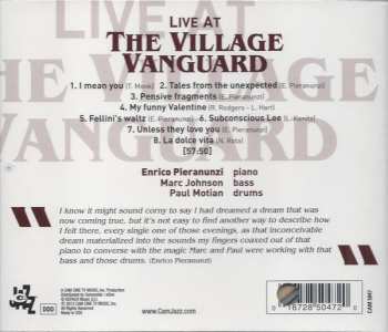 CD Marc Johnson: Live At The Village Vanguard