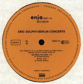 CD Eric Dolphy: Berlin Concert