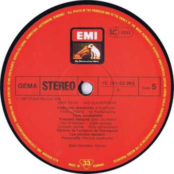 6LP/Caja Erik Satie: Das Klavierwerk