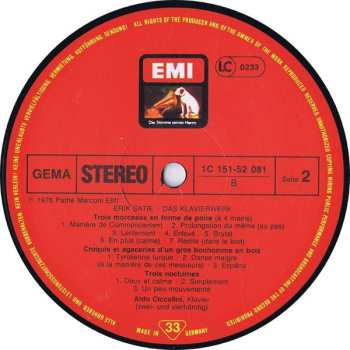 6LP/Caja Erik Satie: Das Klavierwerk