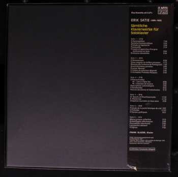 3LP/Caja Erik Satie: Sämtliche Klavierwerke (Für Soloklavier)