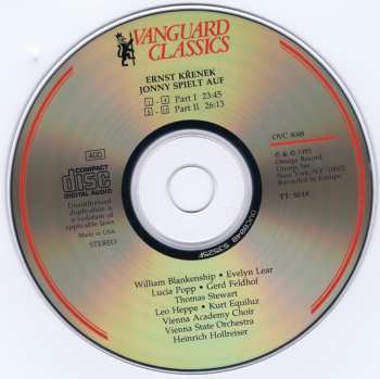 CD Ernst Krenek: Jonny Spielt Auf