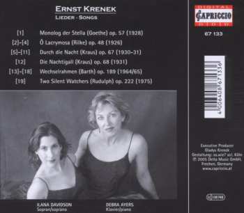 CD Ernst Krenek: Lieder