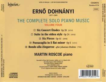 CD Ernst von Dohnányi: The Complete Solo Piano Music (Volume Four)