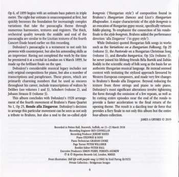 CD Ernst von Dohnányi: The Complete Solo Piano Music (Volume Four)