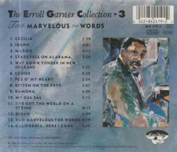 CD Erroll Garner: Too Marvelous For Words