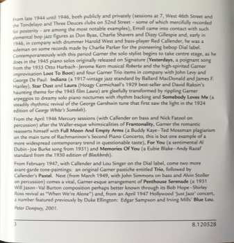 CD Erroll Garner: Yesterdays - Early Recordings 1944-49