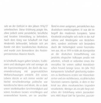 CD Erwin Schulhoff: Brückenbauer In Die Neue Zeit