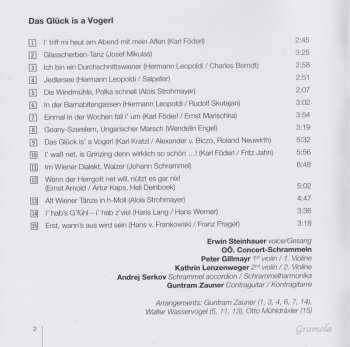 CD Erwin Steinhauer: Das Glück Is A Vogerl