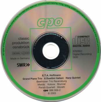 CD E.T.A. Hoffmann: Chamber Music