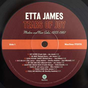 LP Etta James: Tears Of Joy Modern and Kent Sides 1955-1961 LTD
