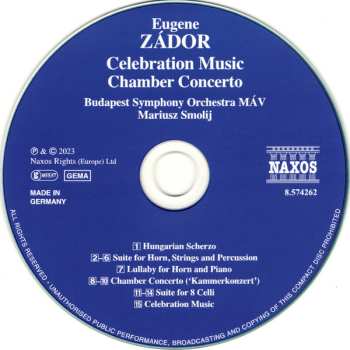 CD Budapest Symphony Orchestra: Celebration Music • Chamber Concerto