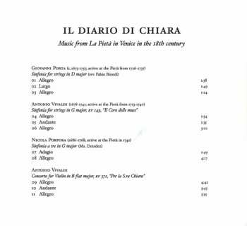 CD Fabio Biondi: Il Diario Di Chiara (Music From La Pietà In Venice In The 18th Century)