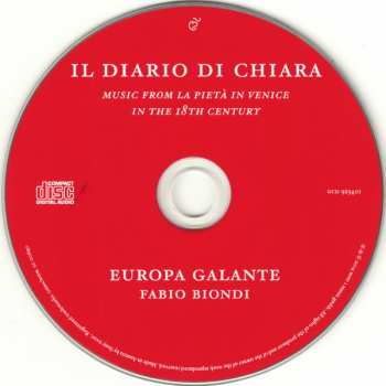 CD Fabio Biondi: Il Diario Di Chiara (Music From La Pietà In Venice In The 18th Century)