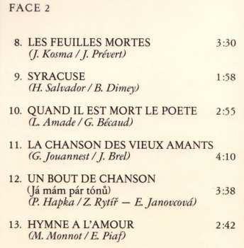 LP Eva Novotná: Les Grandes Chansons Avec Eva