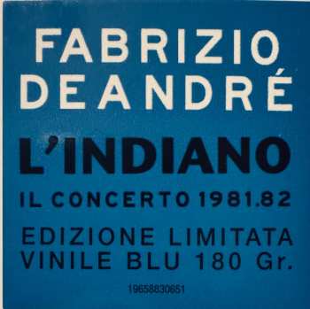2LP Fabrizio De André: L'Indiano (Il Concerto 1981.82) CLR | LTD