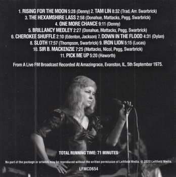 CD Fairport Convention: Evanston 1975, The Illinois Broadcast