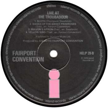 LP Fairport Convention: Live At The L.A. Troubadour