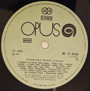 LP Ľudová Hudba Eugena Farkaša: Farkašovci Hrajú Pesničky Spod Viechy