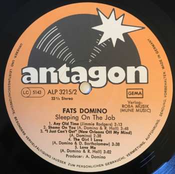 LP Fats Domino: Sleeping On The Job